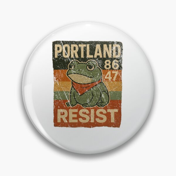 Aperçu de l'œuvre Bandana rétro Portland Resist Grenouille 86 47 Graphique d'activisme vintage créée et vendue par QLShop.