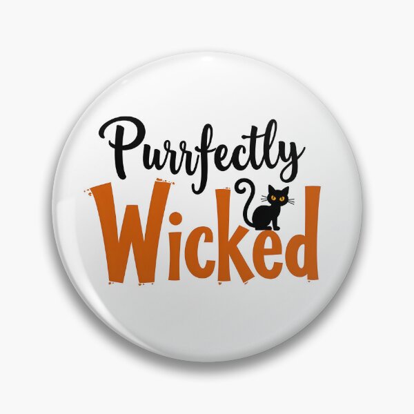 Item preview, purrfectly Wicked cat cartoon halloween  designed and sold by Panya-Design.