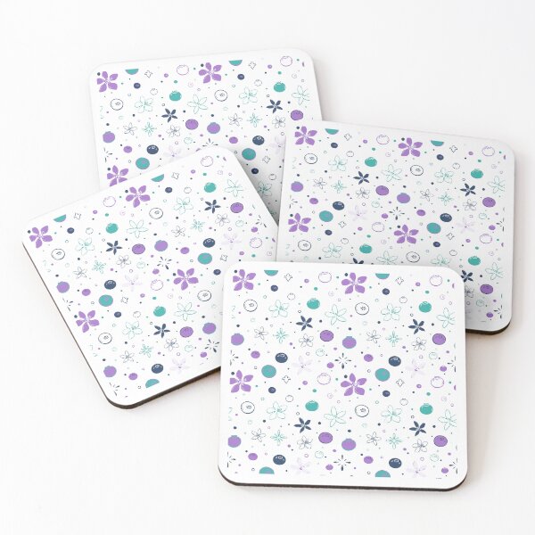 Item preview, Blueberry Blossoms and Playful Floral Pattern designed and sold by Sagi Jane Art.