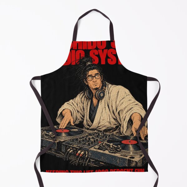 Item preview, Bushido Spin Audio System Ronin DJ - Topknot Samurai DJ Art designed and sold by BRTHRCNK01.
