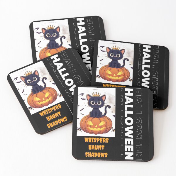 Item preview, Funny Halloween Black Cat Spooky Night Design – Cute Witch, Ghost & Pumpkin Artwork designed and sold by Soft Strength Studio.