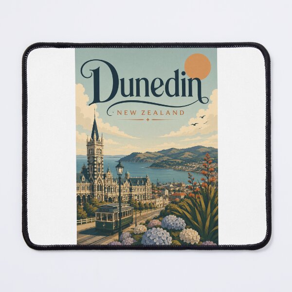 Item preview, Dunedin New Zealand Railway Station Overlooking Otago Harbour designed and sold by Aryabek.