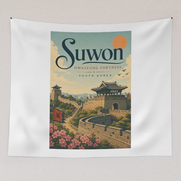 Artikelvorschau, Suwon, Südkorea: Festungsmauern und traditionelle Pavillons von Hwaseong entworfen und verkauft von Aryabek.