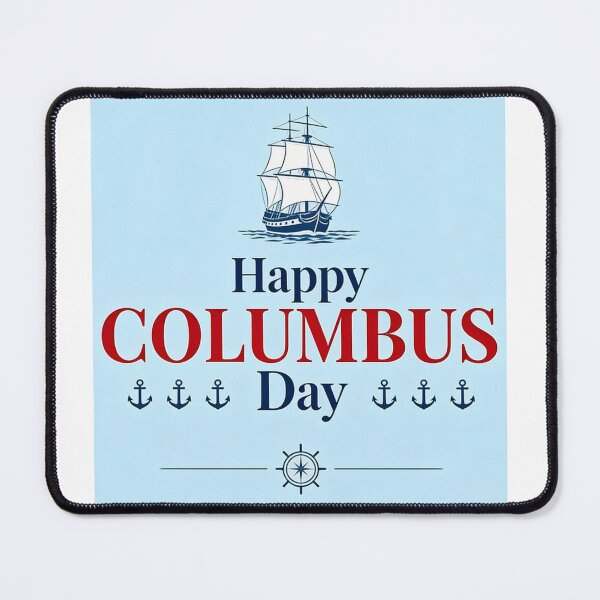 Item preview, Happy Columbus Day Sailing Ship and Anchors designed and sold by Nela-&-Lena.