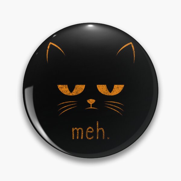 Item preview, Meh Black Cat Face for an Unimpressed Halloween designed and sold by Michasstuckey.