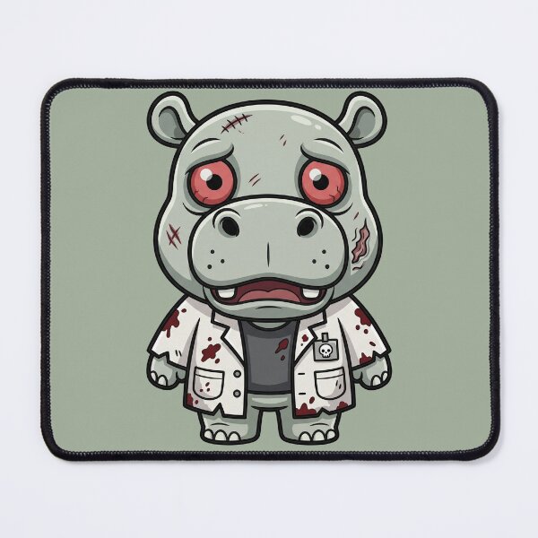 Item preview, Cute Hippo Zombie Doctor  Monster Halloween Spooky Art designed and sold by ArtDesignTp.