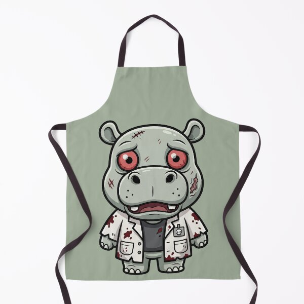 Item preview, Cute Hippo Zombie Doctor Monster Halloween Spooky Art designed and sold by ArtDesignTp.