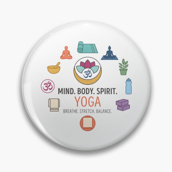 Item preview, Mind Body Spirit Yoga - Breathe Stretch Balance Lotus designed and sold by MyHappyArtShop.