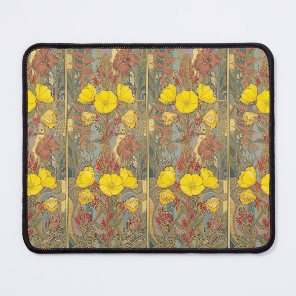 Item preview, Geometric Monolith of the Sundrop: Art Nouveau Oenothera Fruticosa designed and sold by FreiherrPK.