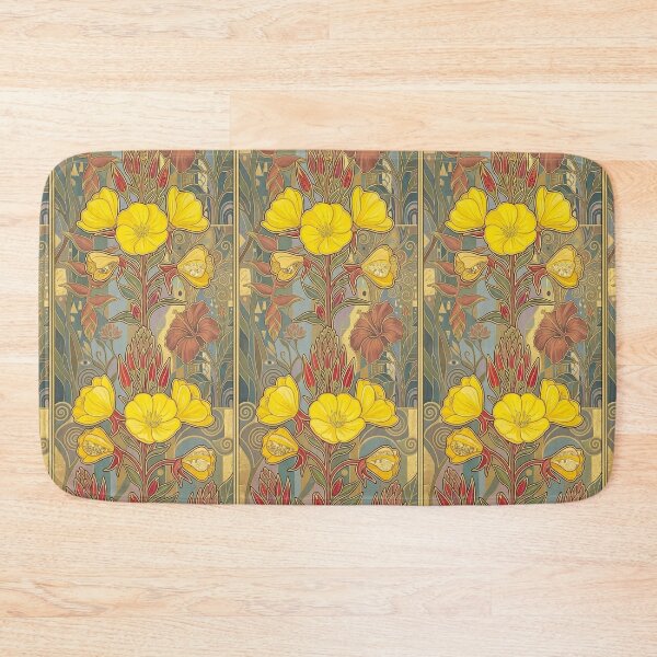 Item preview, Geometric Monolith of the Sundrop: Art Nouveau Oenothera Fruticosa designed and sold by FreiherrPK.