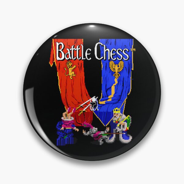 Item preview, Pixelated King Shield And Knight Figures In Fantasy Board Game designed and sold by RogerBeaulac.