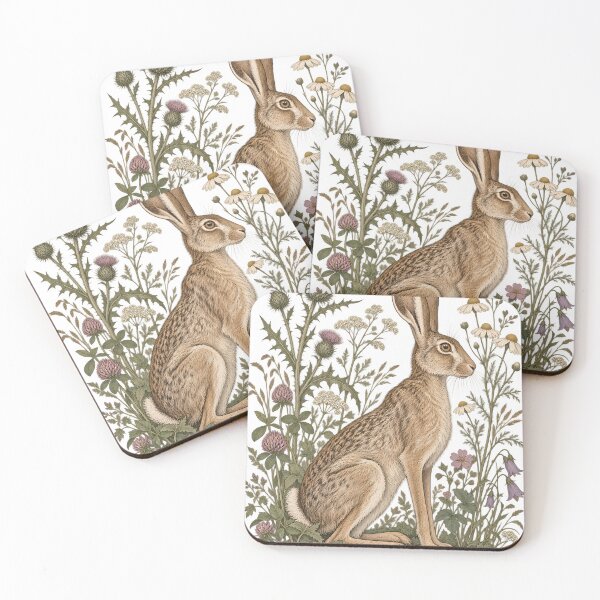 Item preview, Wild Hare Botanical Plate designed and sold by artditisme.