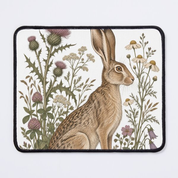 Item preview, Wild Hare Botanical Plate designed and sold by artditisme.