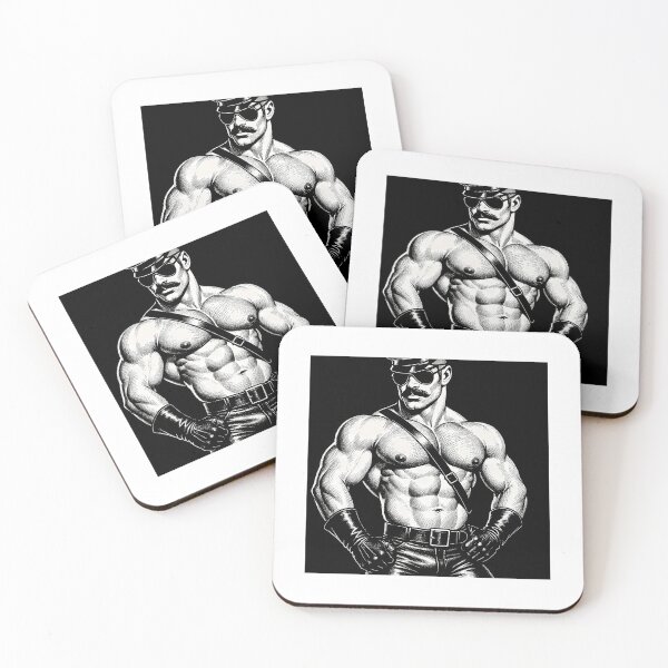 Item preview, Retro Gay Leather Uniform Daddy Tom Of Finland Tribute Berlin German Pride Graphic Design designed and sold by emerie-boswell.