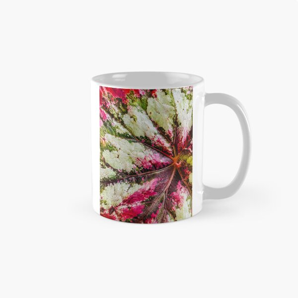 Item preview, Rex Begonia Foliage Texture - Magenta Pink And Silver Painted Leaf Art designed and sold by kimwhatbely.