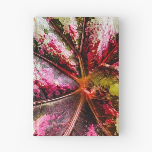 Item preview, Rex Begonia Foliage Texture - Magenta Pink And Silver Painted Leaf Art designed and sold by kimwhatbely.