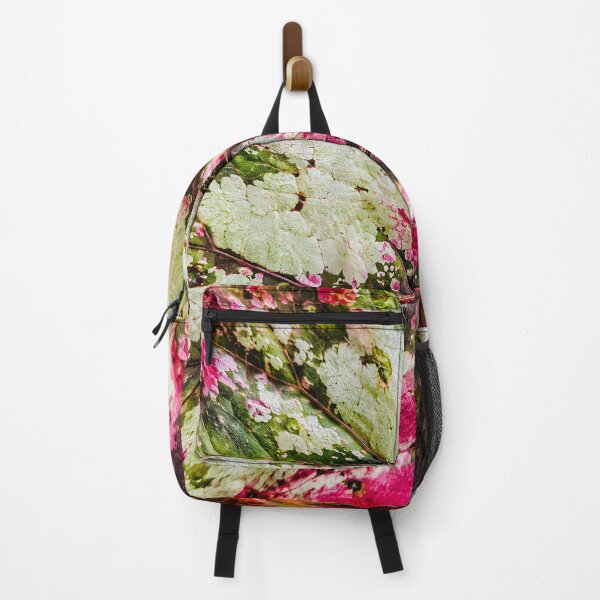 Item preview, Rex Begonia Foliage Texture - Magenta Pink And Silver Painted Leaf Art designed and sold by kimwhatbely.