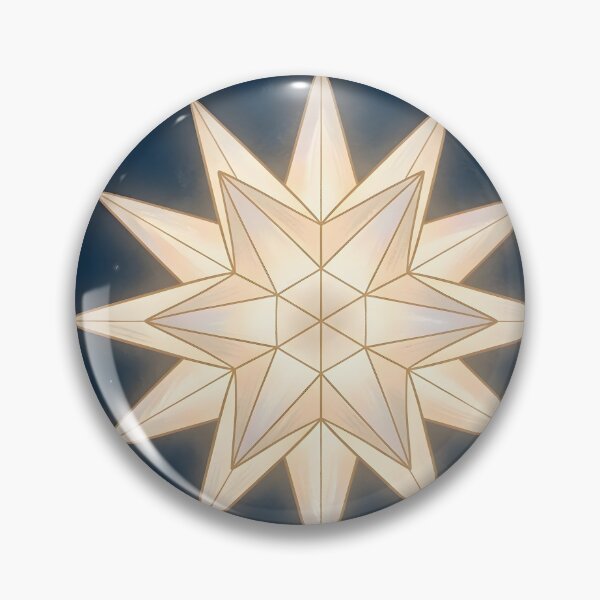Item preview, Glowing Herrnhuter Star & Pine Boughs Christmas Night Illustration designed and sold by Sybille-Yates.