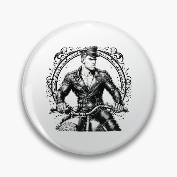 Item preview, Tom Of Finland Tribute Hunk Leather Biker Daddy Berlin German Pride Graphic Design designed and sold by emerie-boswell.