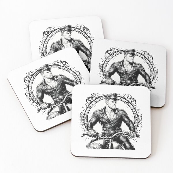 Item preview, Tom Of Finland Tribute Hunk Leather Biker Daddy Berlin German Pride Graphic Design designed and sold by emerie-boswell.