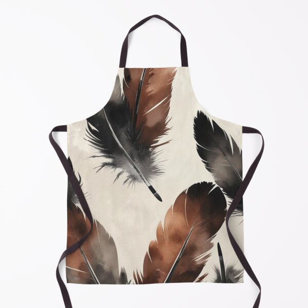 Item preview, Boho Watercolor Feathers Pattern — Earthy Brown and Black Feather Ar designed and sold by LYAN-STORE.