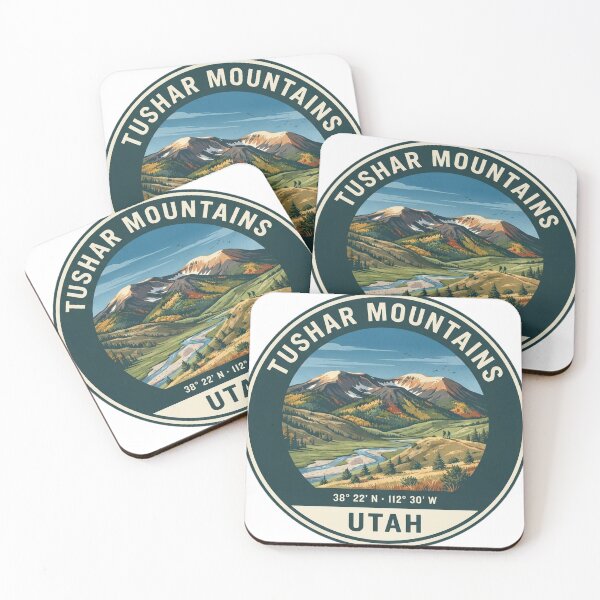 Item preview, Tushar Mountains Utah Vintage Hiking Badge designed and sold by mnkyride.