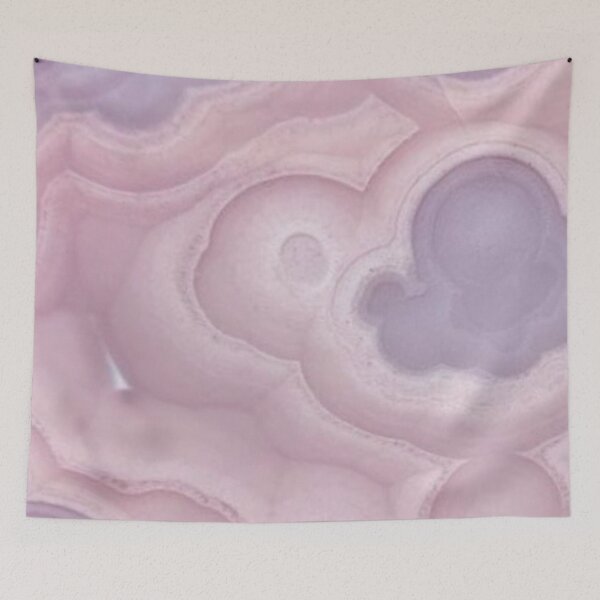 Item preview, Pink Agate Slice Texture — Pastel Purple Geode Crystal Marble Print designed and sold by LYAN-STORE.
