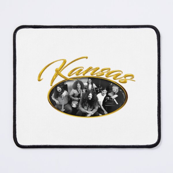 Item preview, Kansas Classic Rock Gold Script Band Portrait designed and sold by CecilLeannon.