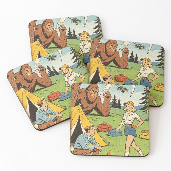 Item preview, Seaside Postcard: Bigfoot and the Jeffersons designed and sold by halibutgoatramb.