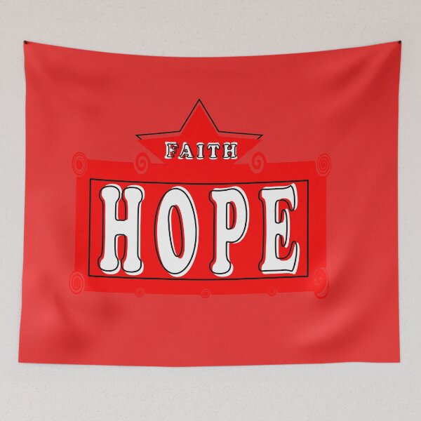 Item preview, Faith and Hope Vintage Sign Typography T-Shirt Design designed and sold by Carftora786.