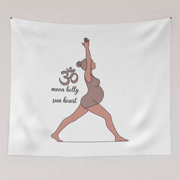 Item preview, Moon Belly Sun Heart Tan Brown Warrior Om Piece designed and sold by 108stillness.