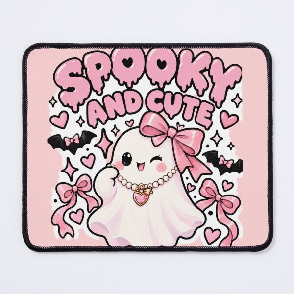 Item preview, Spooky And Cute Pink Bow Ghost designed and sold by Artistprinter.