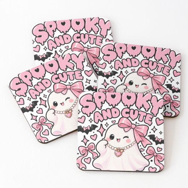 Item preview, Spooky And Cute Pink Bow Ghost designed and sold by Artistprinter.