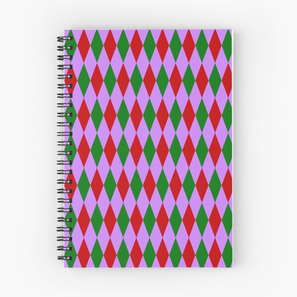 Item preview, Red Green On Purple Harlequin Diamonds Pattern   designed and sold by PatternTitan.