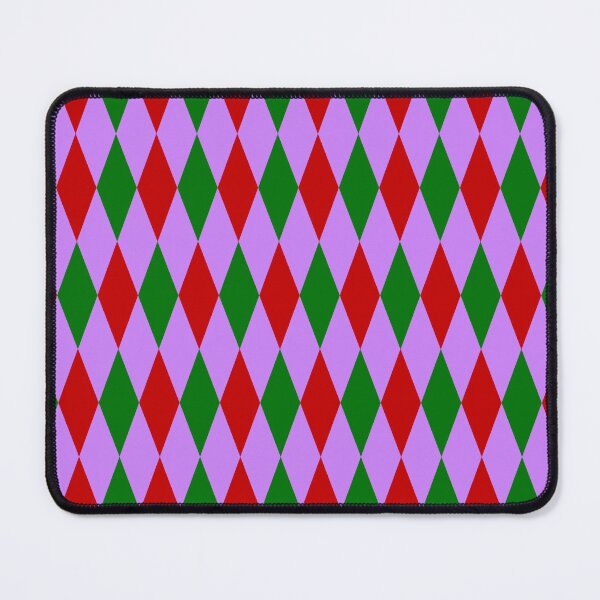 Item preview, Red Green On Purple Harlequin Diamonds Pattern designed and sold by PatternTitan.