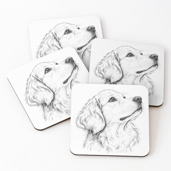 Item preview, Black and White Spaniel Dog Portrait Illustration designed and sold by LinaDesign Store.