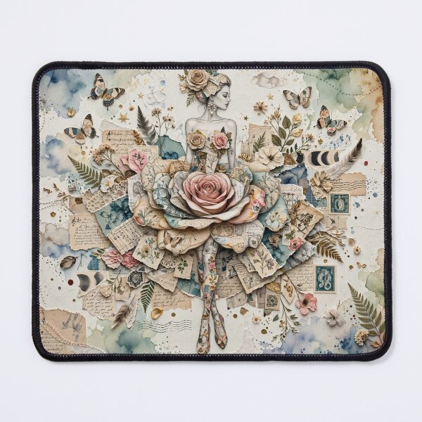 Item preview, Surreal Collage Rose Dress Woman designed and sold by Emamohamed.