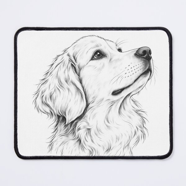Item preview, Black and White Spaniel Dog Portrait Illustration designed and sold by LinaDesign Store.