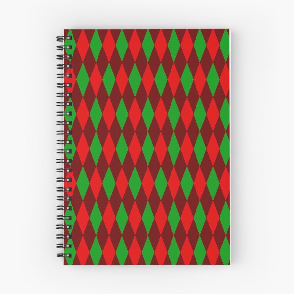 Item preview, Red Green On Maroon Harlequin Diamonds Pattern   designed and sold by PatternTitan.