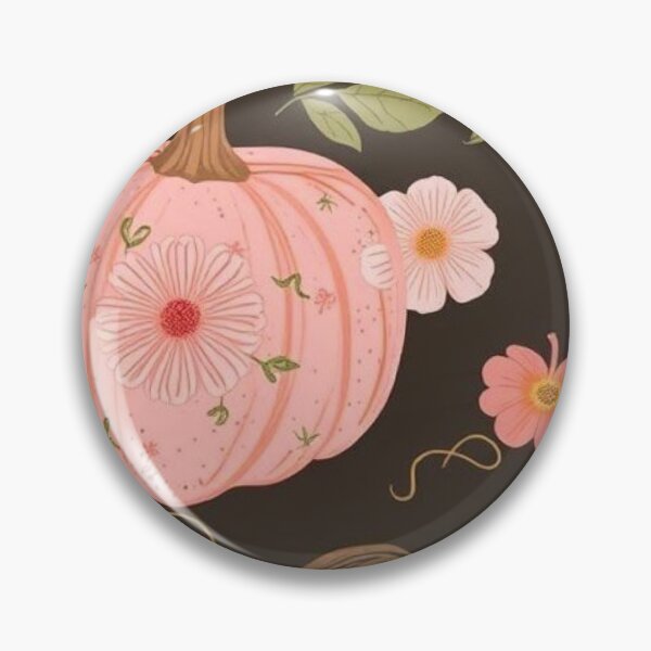 Item preview, Pink Floral Pumpkin Seamless Pattern — Cute Vintage Fall and Halloween Art designed and sold by LYAN-STORE.