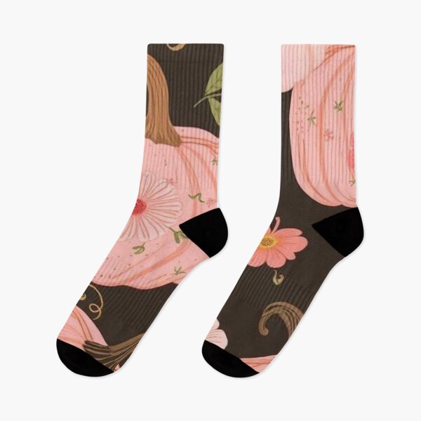 Item preview, Pink Floral Pumpkin Seamless Pattern — Cute Vintage Fall and Halloween Art designed and sold by LYAN-STORE.
