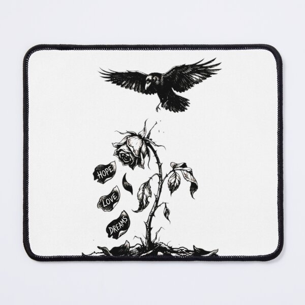 Item preview, Raven and Withered Rose - Hope Love Dreams Gothic Art designed and sold by Stefanrajzer.