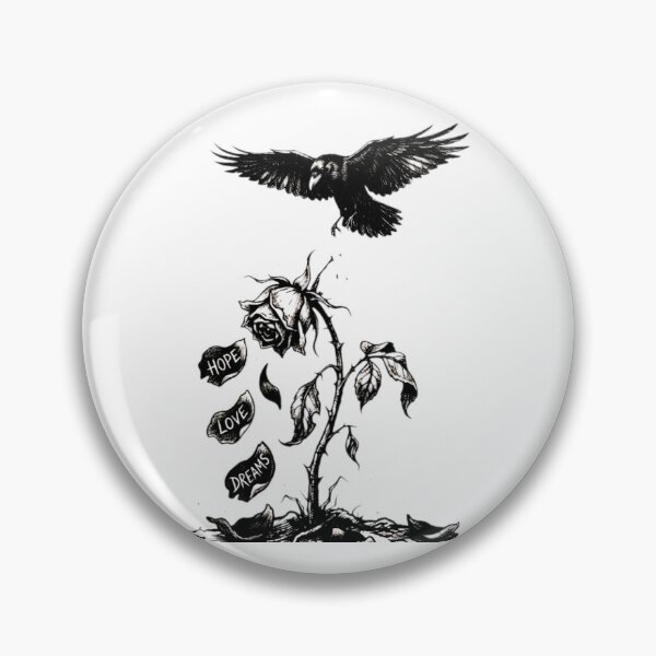 Item preview, Raven and Withered Rose - Hope Love Dreams Gothic Art designed and sold by Stefanrajzer.