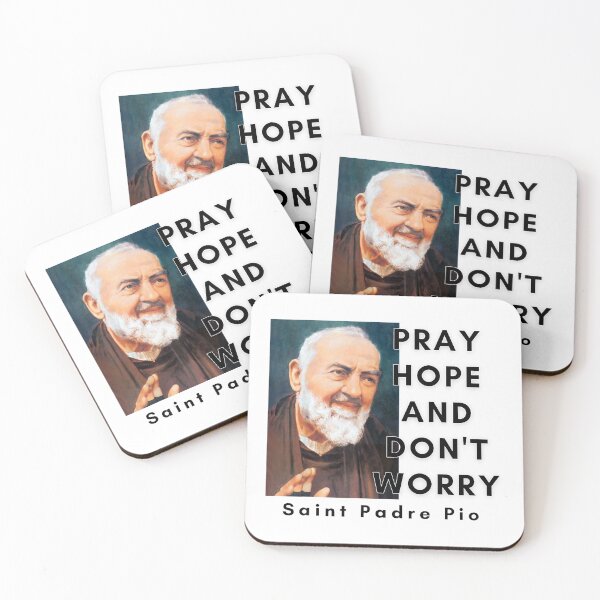 Item preview, St. Padre Pio Pray Hope and Don't Worry Catholic Saint designed and sold by geronkagogo.