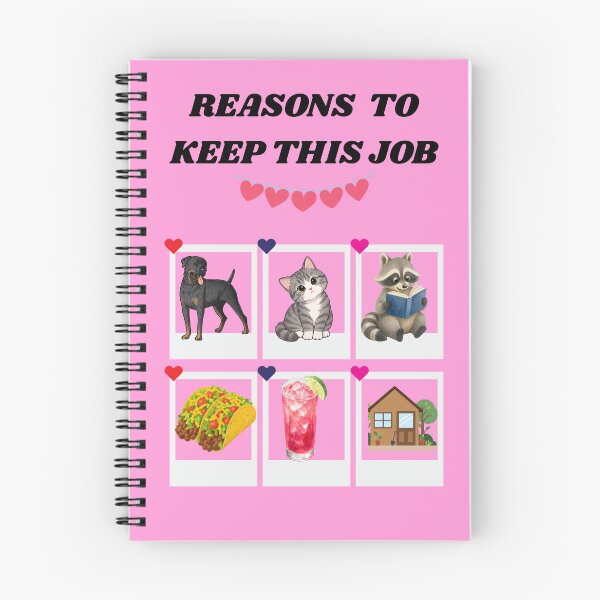 Item preview, Reasons To Keep This Job Funny Sarcastic Dog Cat Taco Quote designed and sold by DontCareClub.