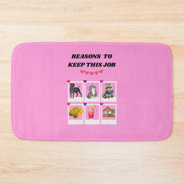 Item preview, Reasons To Keep This Job Funny Sarcastic Dog Cat Taco Quote designed and sold by DontCareClub.