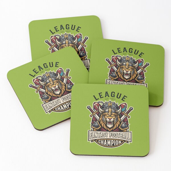 Item preview, Fantasy Football Champion - Viking Lion Warrior Emblem designed and sold by MyHappyArtShop.