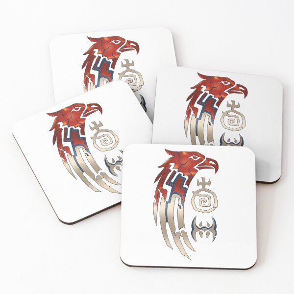Item preview, Fire Eagle Red-Beige – Warm, elegant fantasy design designed and sold by Herzbaumatelier.