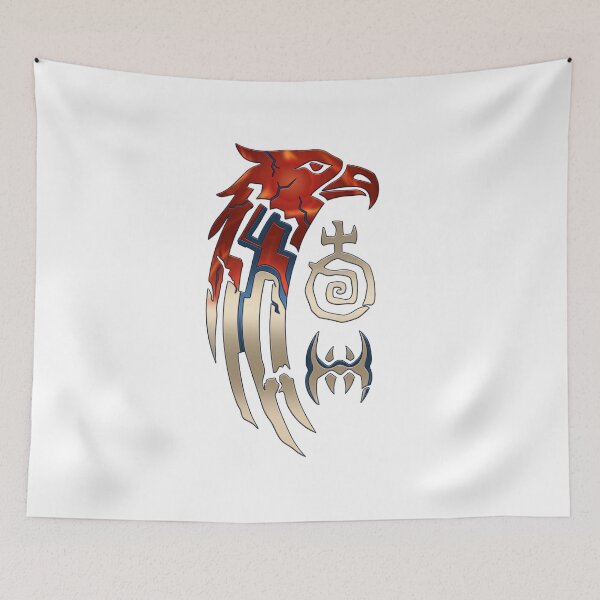 Item preview, Fire Eagle Red-Beige – Warm, elegant fantasy design designed and sold by Herzbaumatelier.