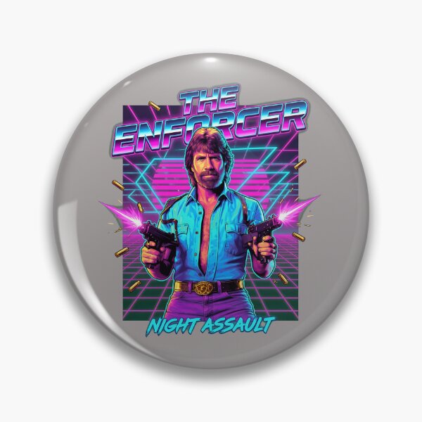 Artikelvorschau, Chuck Norris Dual Wield Guns B&W Action Icon-27 entworfen und verkauft von NiclasLucke.